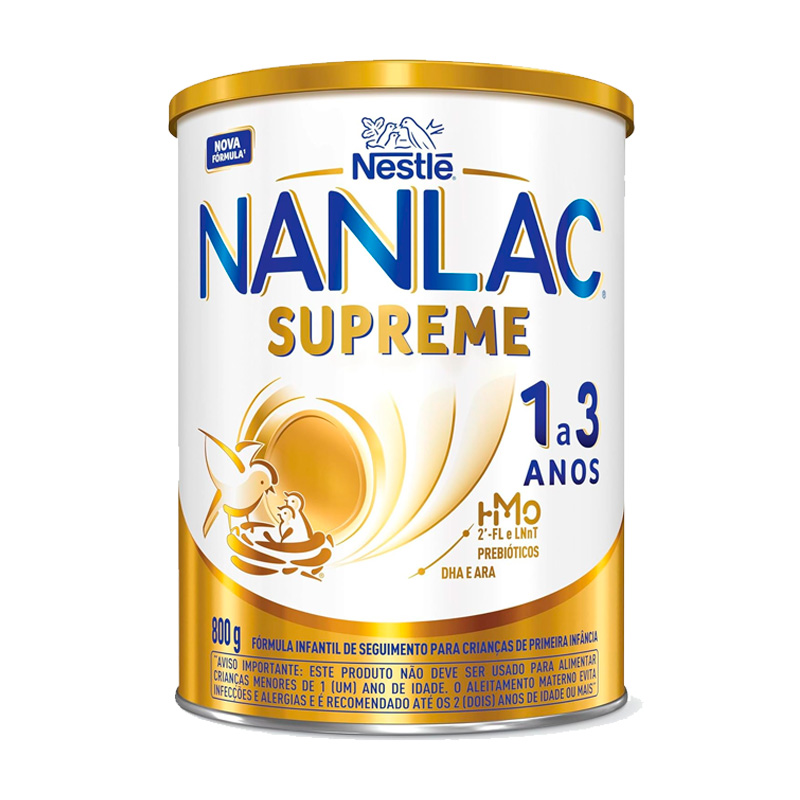 Fórmula infantil NANLAC Supreme Pro Nestlé 1 a 3 anos 800g